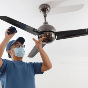 Celling fan cleaning