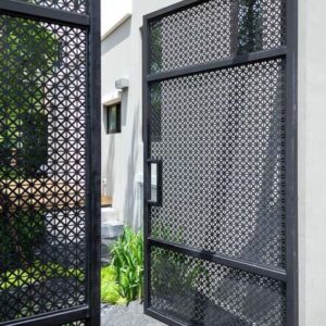 Mesh grill door installation